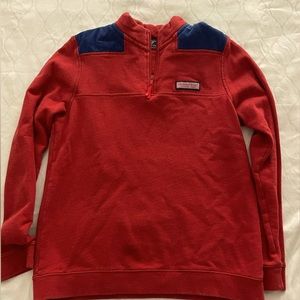 Vineyard Vines red quarter zip